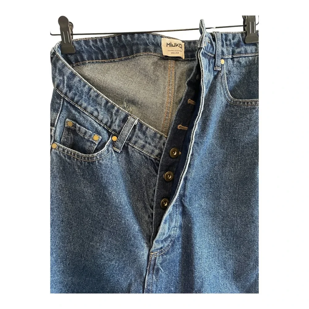 MIJKO Jeans Men's Medium Creative Collection Button Fly Cinchback Streetwear - Picture 3 of 5